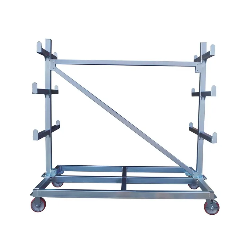 Heavy Duty CF-PT2000 Steel Pipe Trolley Cart with Zinc Galvanized Surface 2000kg Capacity for Safe Storage and Transport