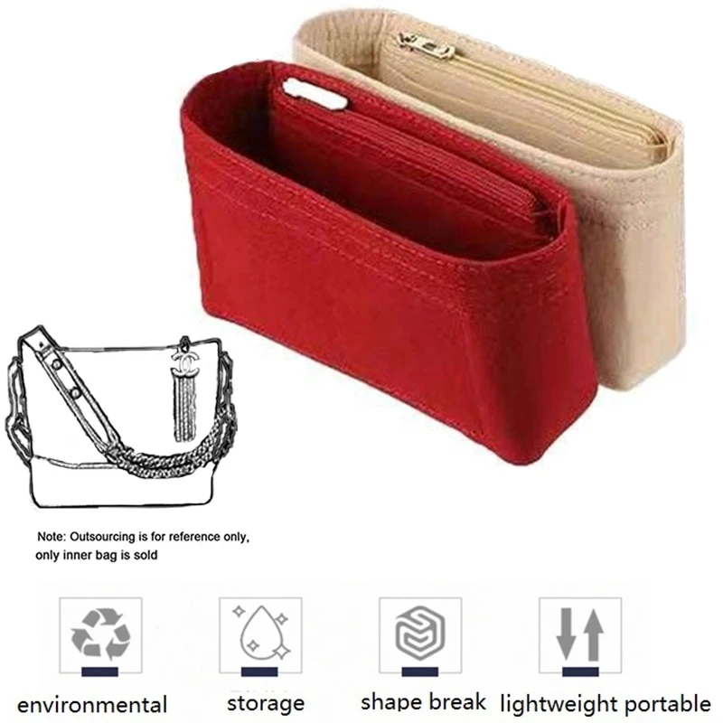 Fits For Gabrielle Hobo Felt Insert Bag Women Makeup Organizer Travel Organizer Portable Cosmetic Bag Shaper