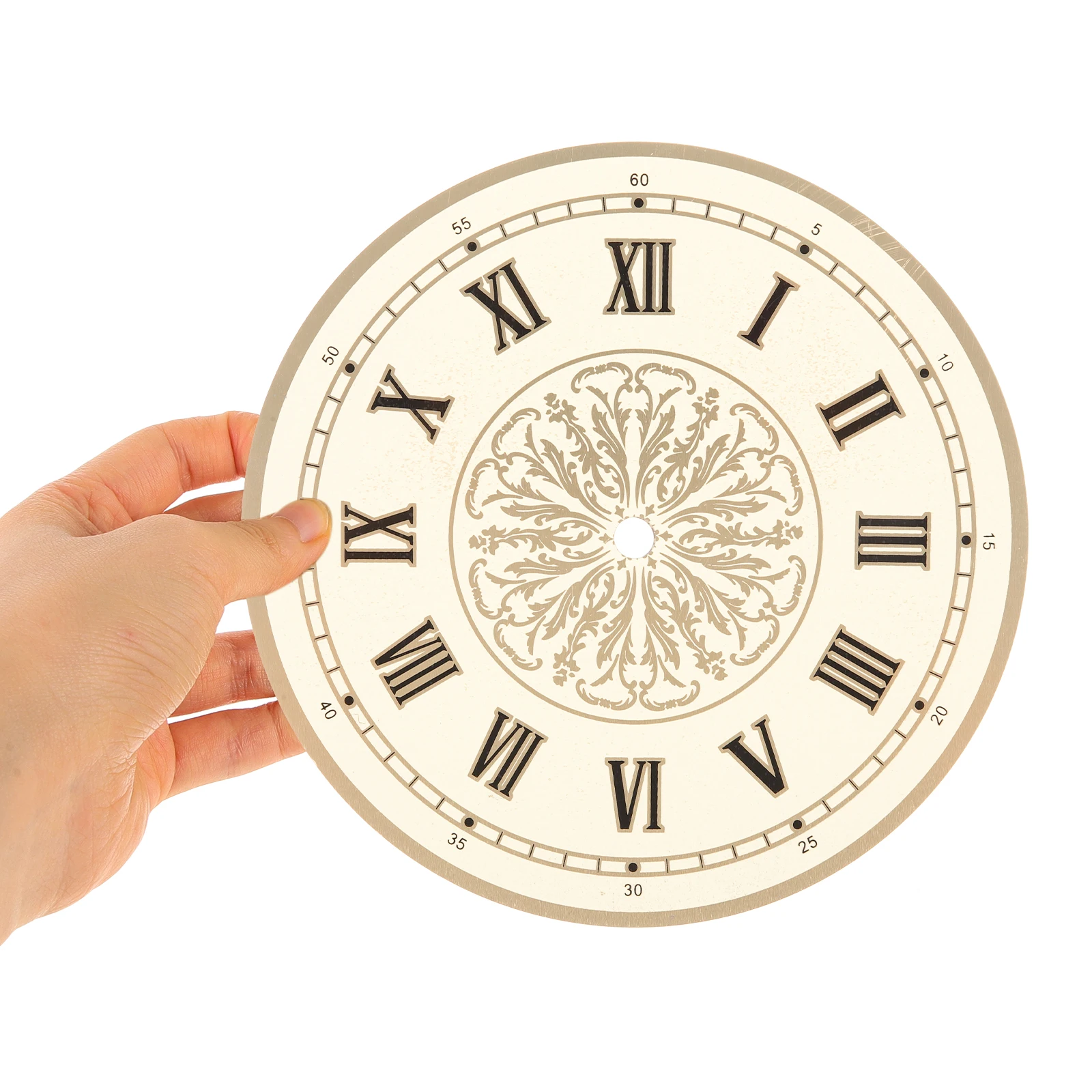 

DIY Round Aluminum Dial Replacement Clock Accessory Sturdy Material Smooth Edges Long Lasting Clock Board Dial Replacement