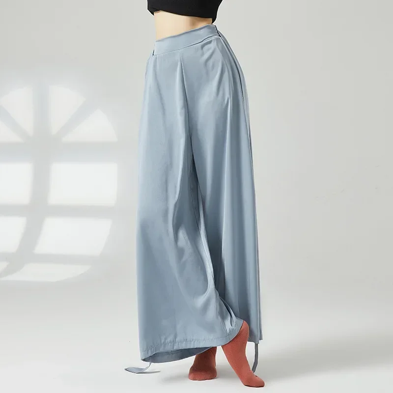 Klassischer Tanz, gerade, elegante, lockere Hose mit weitem Bein, chinesischer Tanz, nationale Übungskleidung, Damen-Körperkleidung