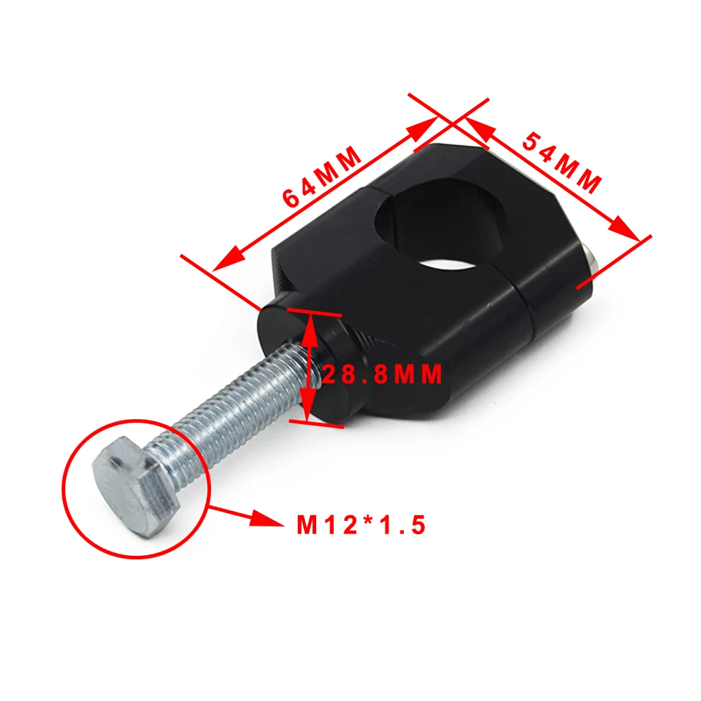 CNC Handle Bar Mount Motorcycles Accessories Fat Bar Clamp 28MM For CRF250X CRF450X KX125 KX250 KX250F KX450F RMZ250 Dirt Bike