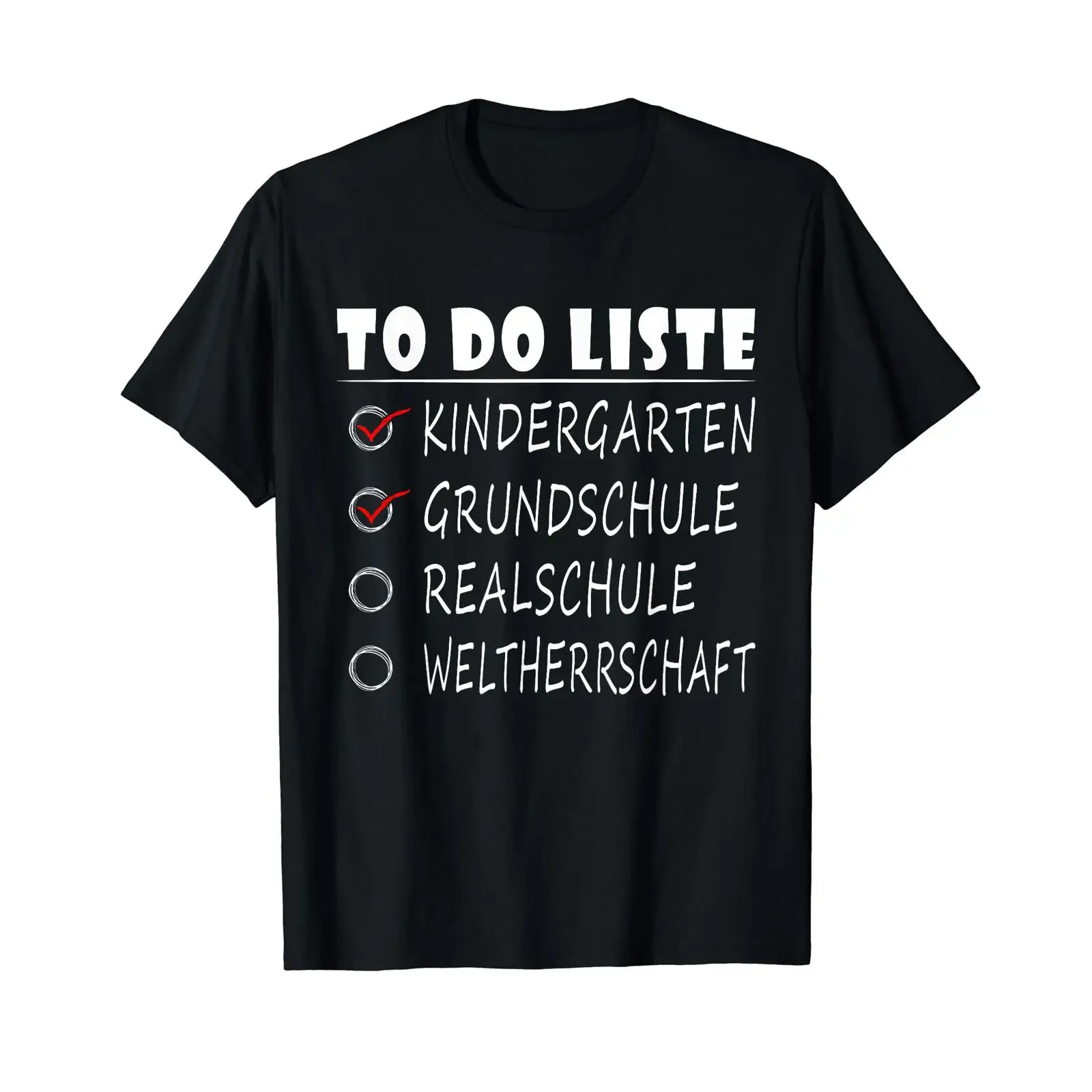 Funny German To Do List Realschule Graduation 2024 Humorous School Milestone T Shirt vintage Washed Breathable Stylish