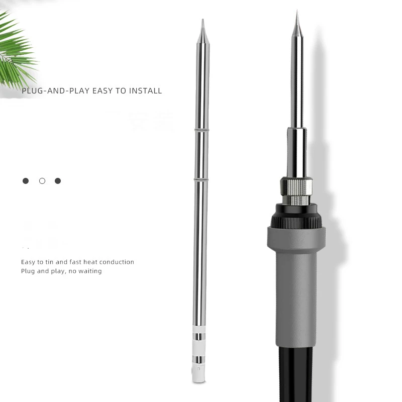 New White Solder T12 Series Soldering Iron Tips For HAKKO T12 Handle LED Vibration Switch Temperature Controller FX951 FX-952