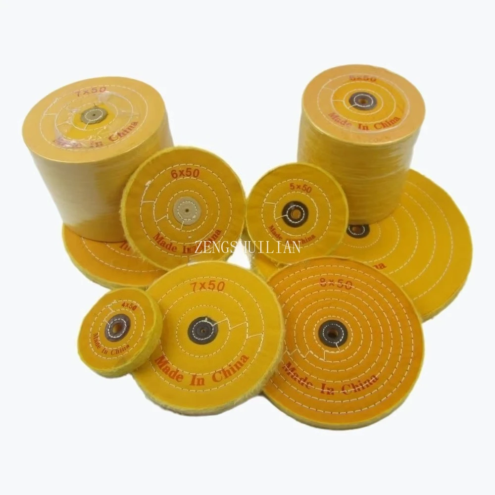 1 قطعة: الأبيض القطن الوبر القماش عجلة تلميع الذهب والفضة والمجوهرات مرآة إطارات لامعة طاحونة أداة تلميع القرص الملمع #3