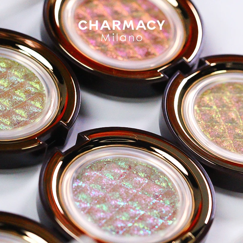 CHARMACY Luxury Long Lasting Shiny Glitter Chameleon Eyeshadow Duochrome Vegan Highlighter Eye Shadow for Women Mekeup Cosmetic
