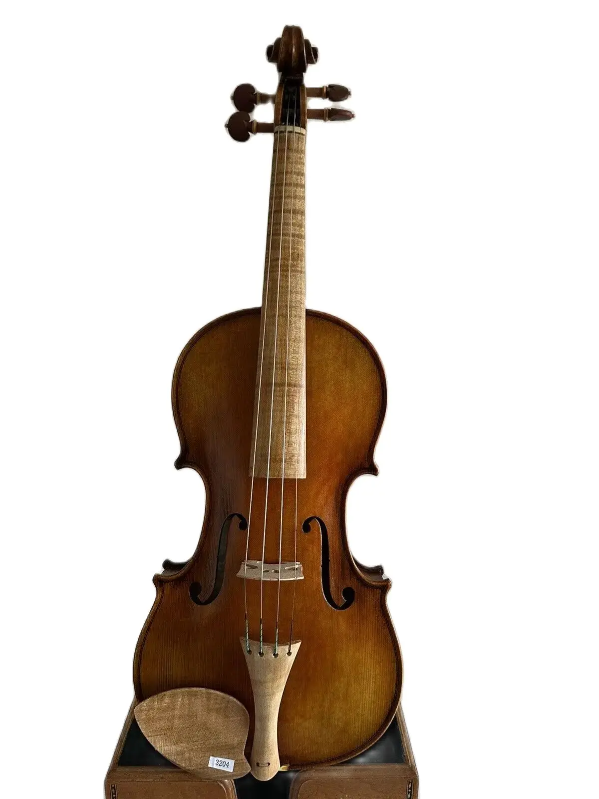 Master 4/4 Violin Baroque Model Flamed Maple Back Spruce Top Hand Made K3204