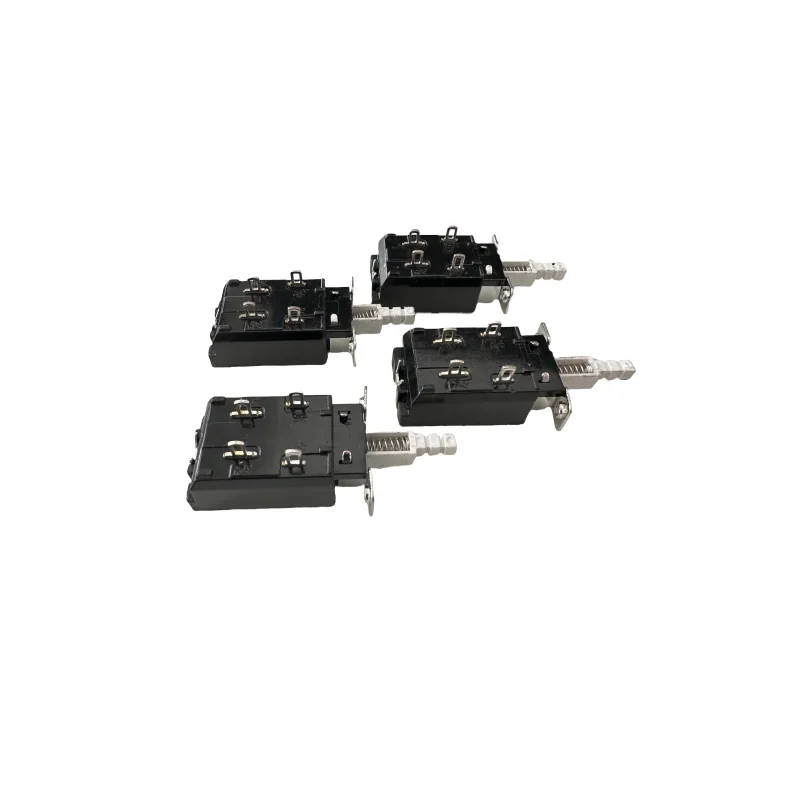 AC 250V 4A/128A DPST Self Locking Solder PCB Pushbutton Power Switch 4 Pcs