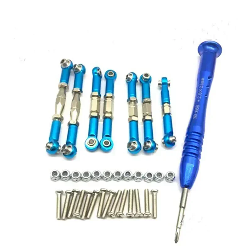 

Для WLtoys 144001 1/14 запасные части для радиоуправляемого автомобиля, металлический рычаг, сервопривод, тяга, набор рулевых тяг