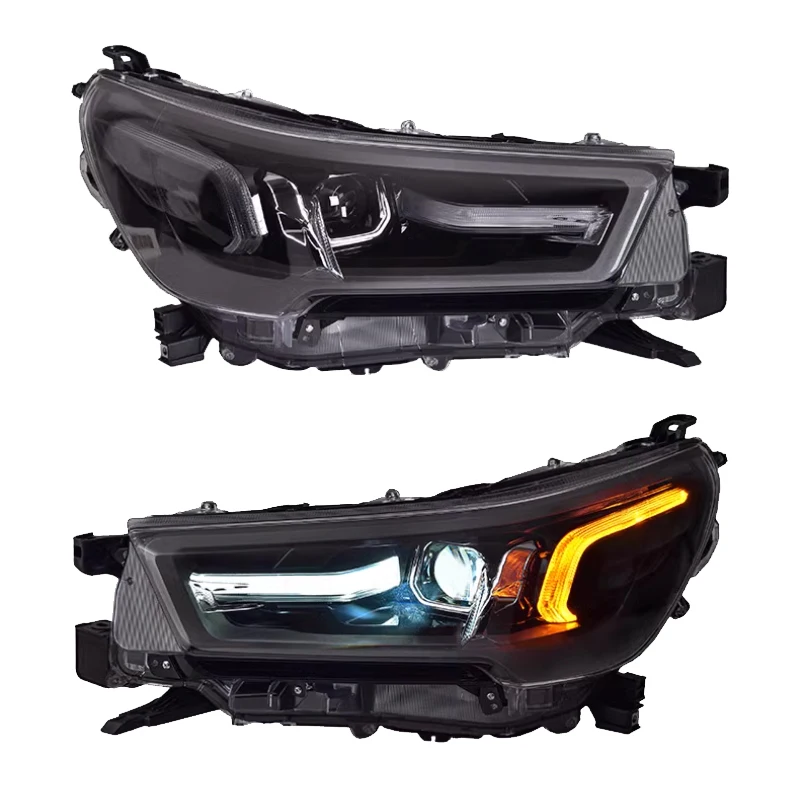 

Для Toyota Hilux Revo VIGO 4X4 Пикап 2021-2024: Обновленные фары, линзы фар, светодиодные дневные ходовые огни