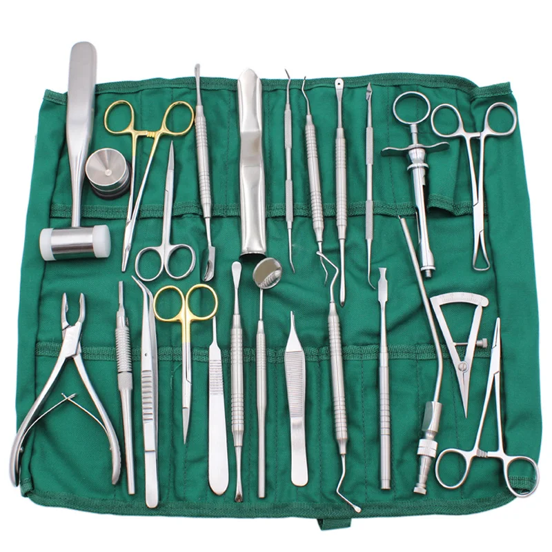 26 Pcs/set Dental Implant Tools Basic Instrument Set Dental Implant Surgery Kit Dentist Surgical Tool