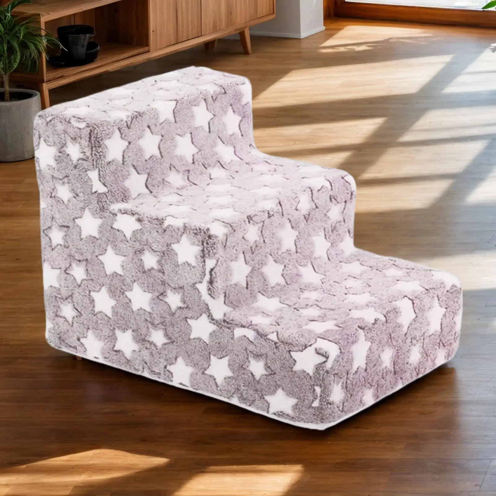 Dog Stairs 3 Steps Non Slip Cat Stairs Ramp Non Slip Removable Cat Ladder Sofa Bed Ladde Balanced Climbing for Sofa Bedroom