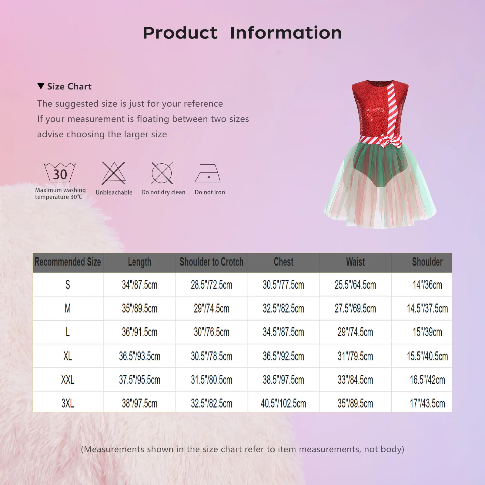 Womens Christmas Elf Costume Sequins Sleeveless Waist Bow Back Leotard Dress Holiday Party Wear for Special Occasion Festival view 6
