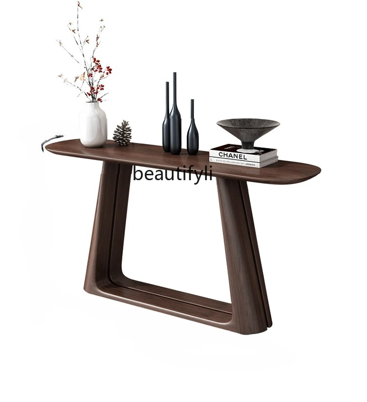 New Chinese Style Strip Table Wall Entry Console Aisle Console Tables Simple Solid Wood