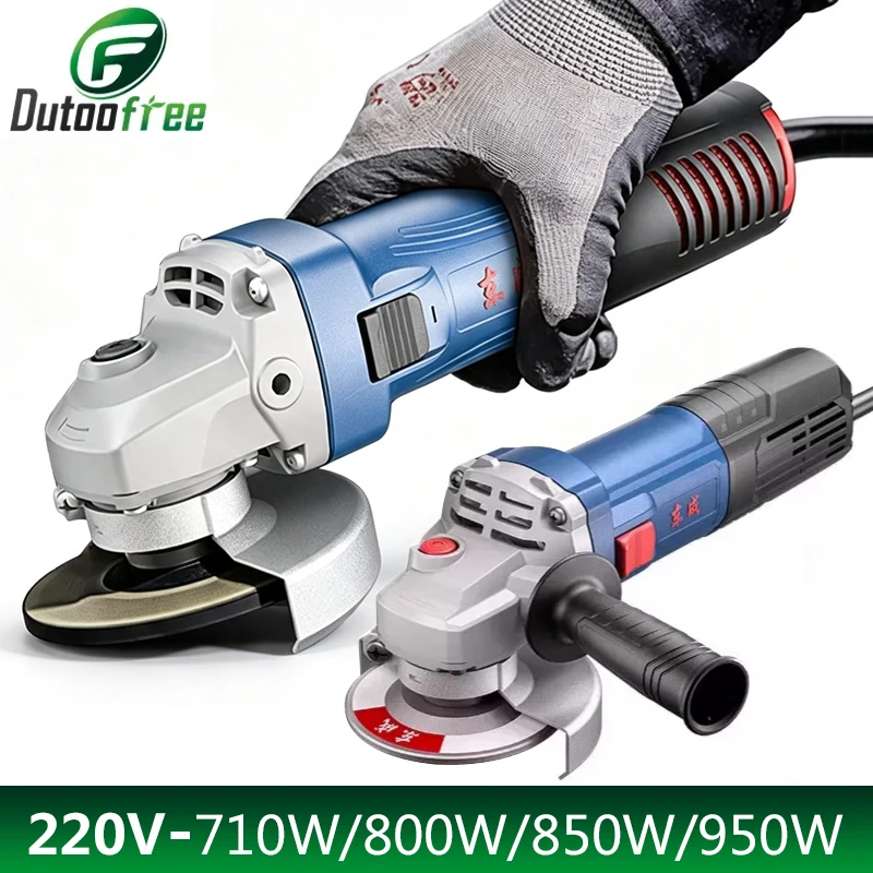 710W/800W850W/950W Electric Angle Grinder 220V Handheld Grinder Machine 100mm Electric Grinding Cutting Polishing Power Tools