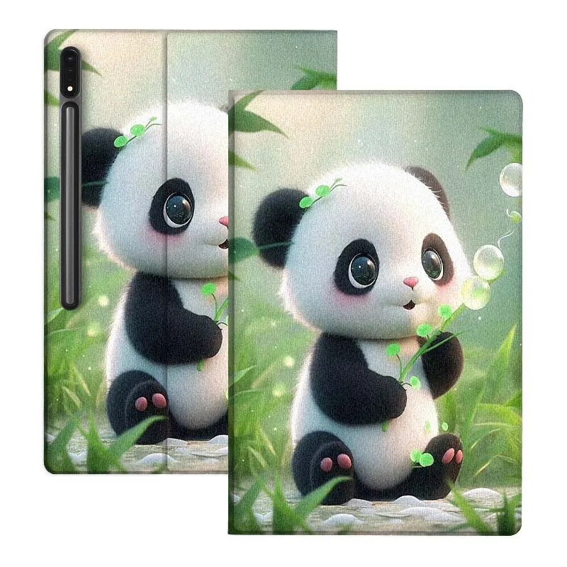 

Panda Bamboo Cartoon Cute Gift For Samsung Galaxy Tab S10 S9 S8 S7 FE Lite Soft Flexible Support Tablet Case