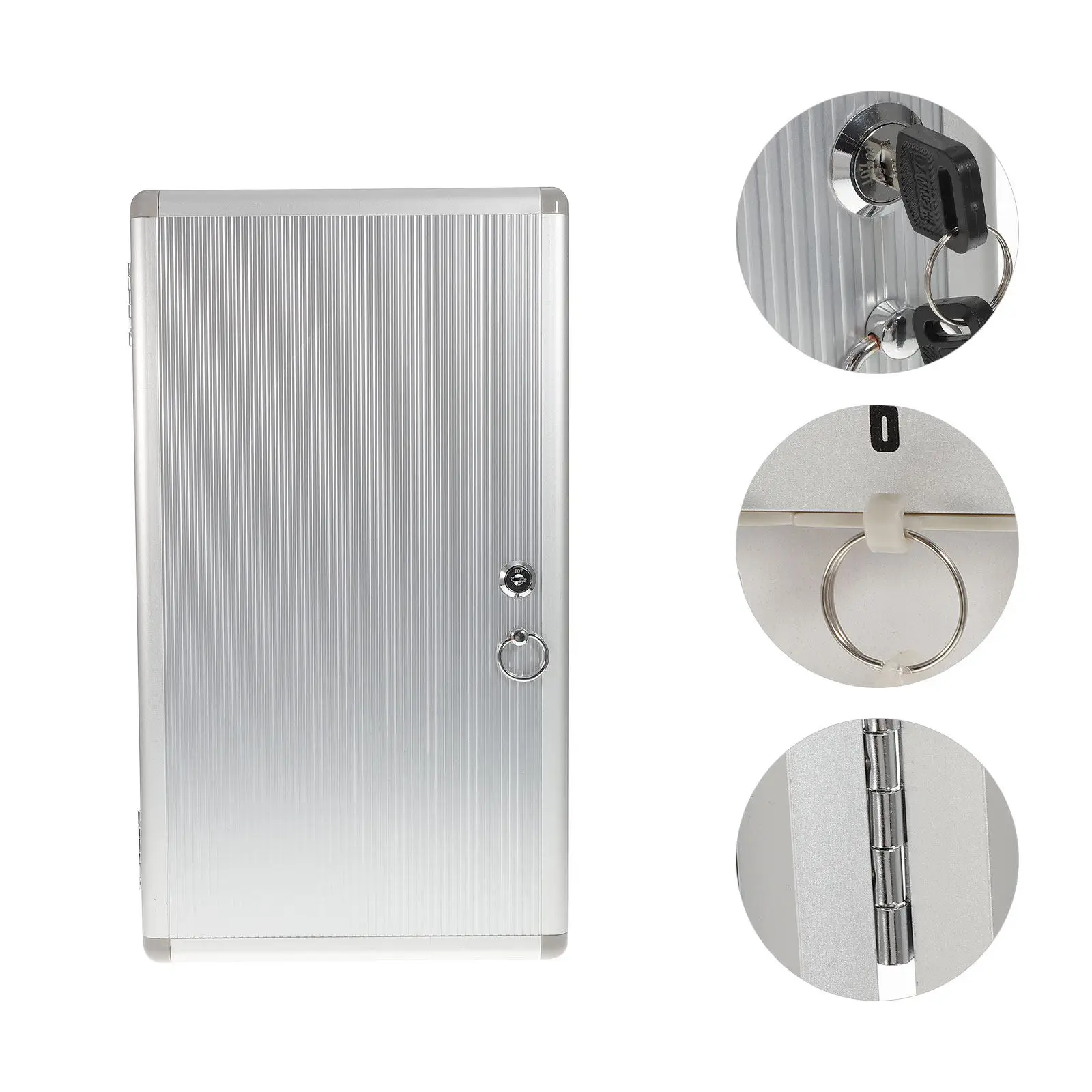 Heavy Duty Aluminum Alloy Key Security Storage Box Wall Mount Multi Slot Key Management Cabinet for Schools Military Hospitals