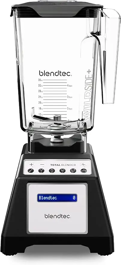 

Blendtec-Total Classic Original Blender, WildSide + Jar, 90 oz, Professional Grade Power, 6 Pre-Programmable Cycles