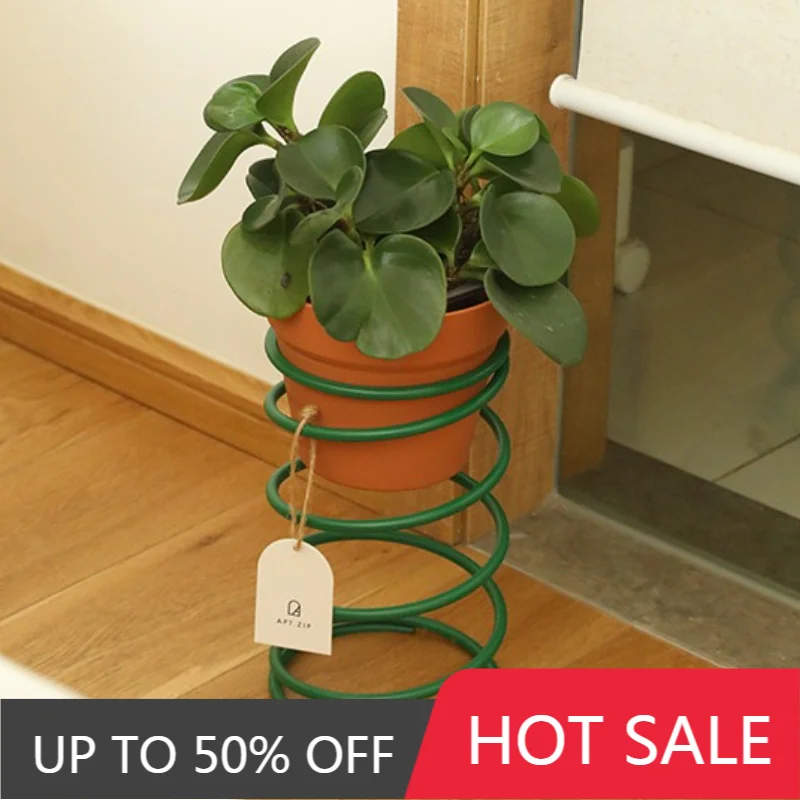 Morden Plant Shelves Nordic Metal Spring Flowerpot Hanger Creative Design Balcony Pot Plant Holder Home Garden Furniture