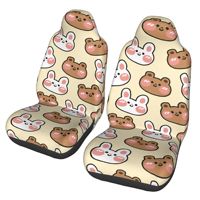 cute little bear 2pcs Print Car Seat Covers for Women and Men, Universal Auto Front Seat Protector Fits for Car, SUV Sedan,
