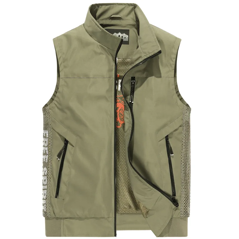 

Men's Waistcoat Jacket Vest 2023 Summer Breathable Climbing Hiking Fishing Work Sleeveless Fitness Joggers Sports Vests Clothing