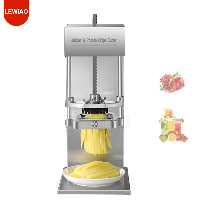 

Restaurant Electric Potato Strip Cutting Machine Commercial French Fries Machine Juicer Cucumber Melon Fruit Cut Strips