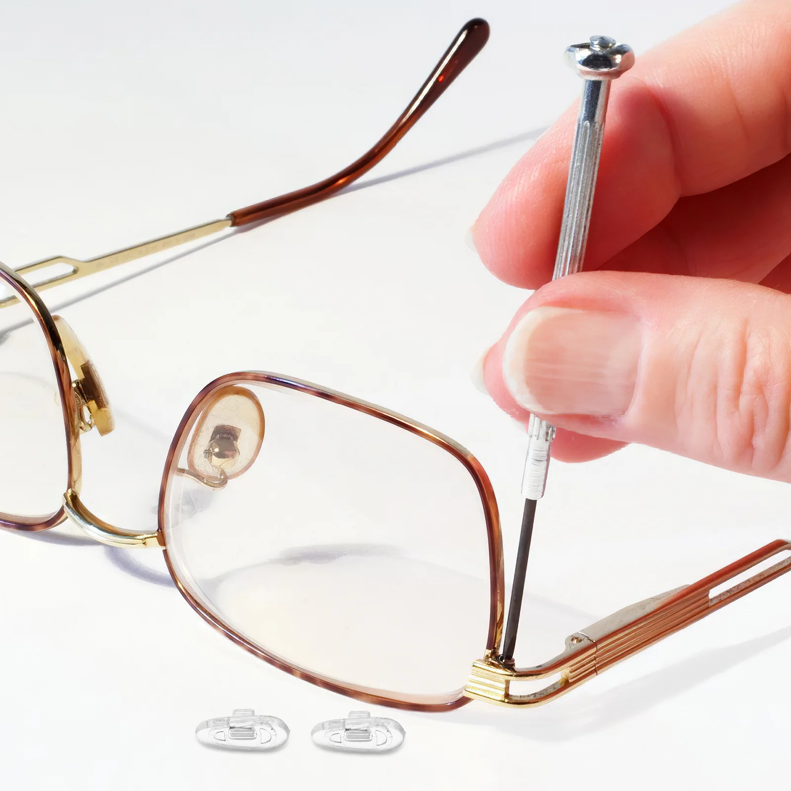 

200pcs Eyeglass Nose Pads Silicone Replacement For Glasses Spectacle Bridge Cushions Non-Slip Breathable Eyewear Accessories