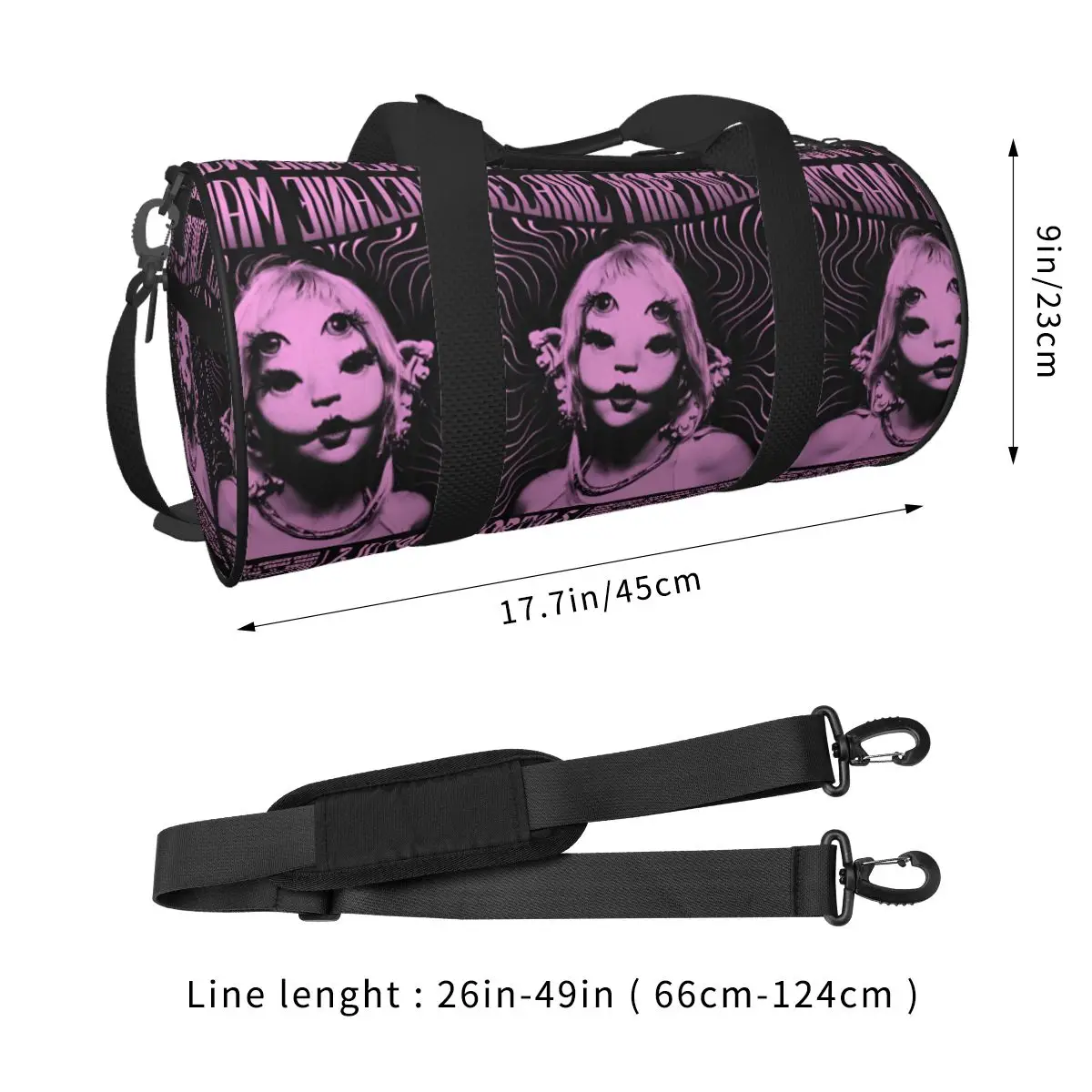 Melanies Martinezs American Singer Sport Bags Large Gym Bag Waterproof Couple Custom Handbag Travel Training Funny Fitness Bag