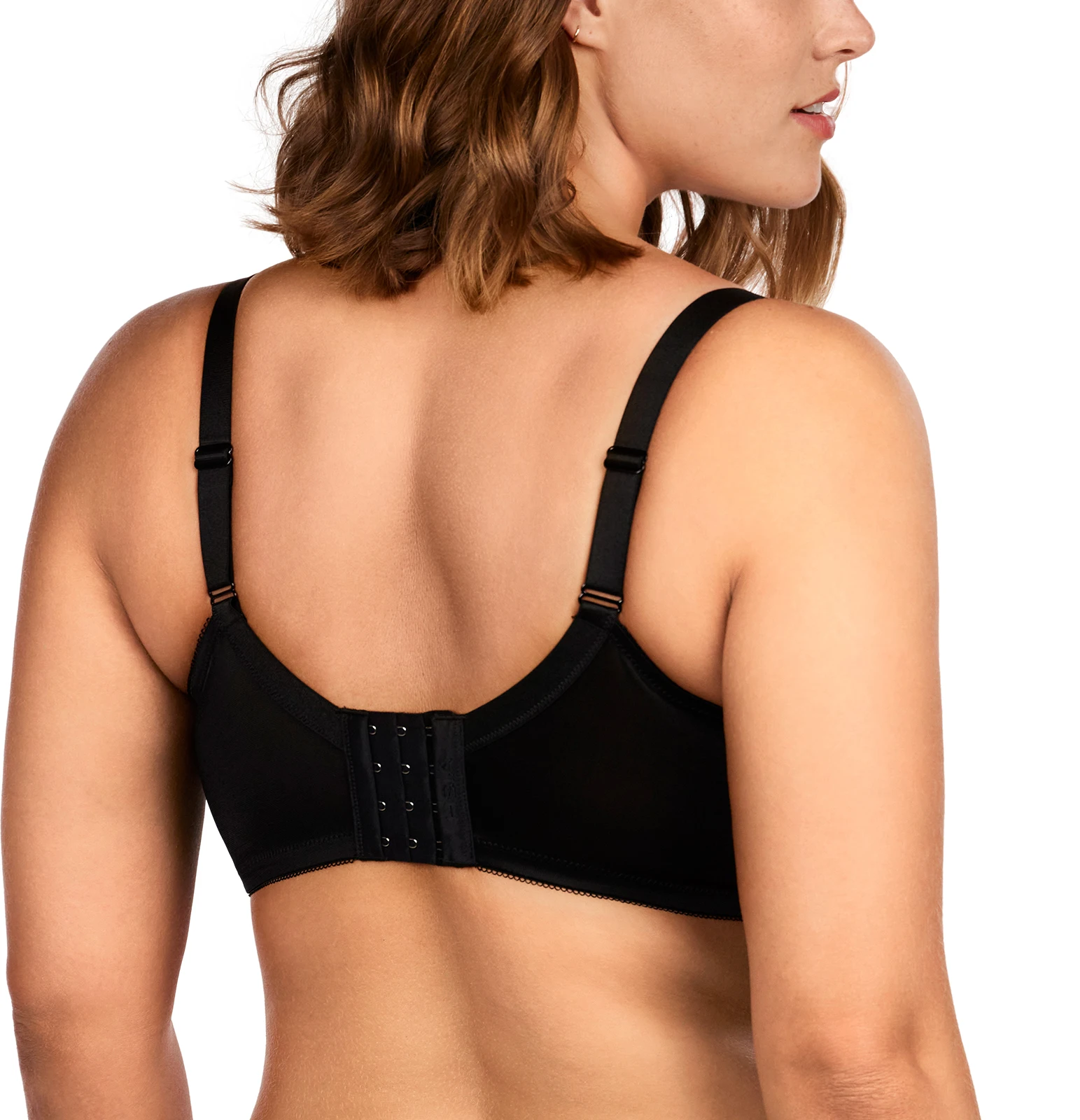 VUKOISWE Minimizer Bras for Women Enchante Full Coverage Underwire Bras Plus Size Lifting Floral Lace Bra for Heavy Breast