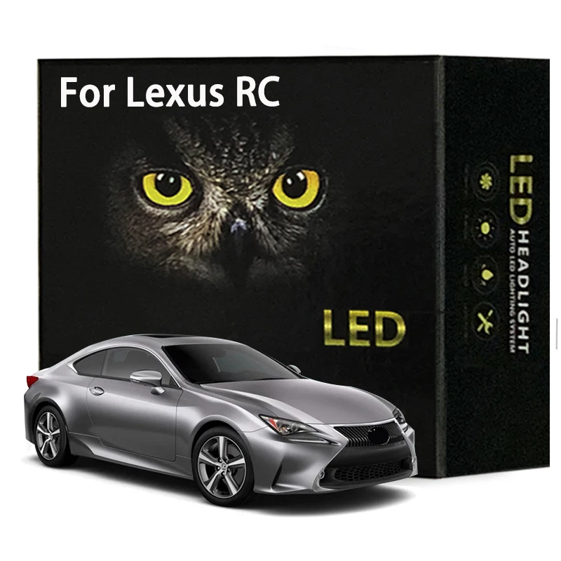 

Led Interior Light Kit For Lexus RC RC-F RC200T RC300 RC350 2015-2021 Trunk Door Footwell Vanity Mirror LED Bulbs Canbus