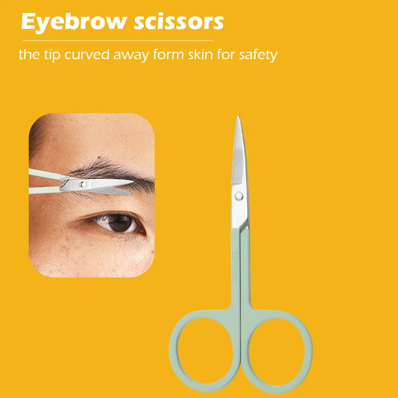 Ensemble de manucure 7 en 1, Kit pratique professionnel avec étui en cuir, coupe-ongles en acier inoxydable, outil de soins personnels