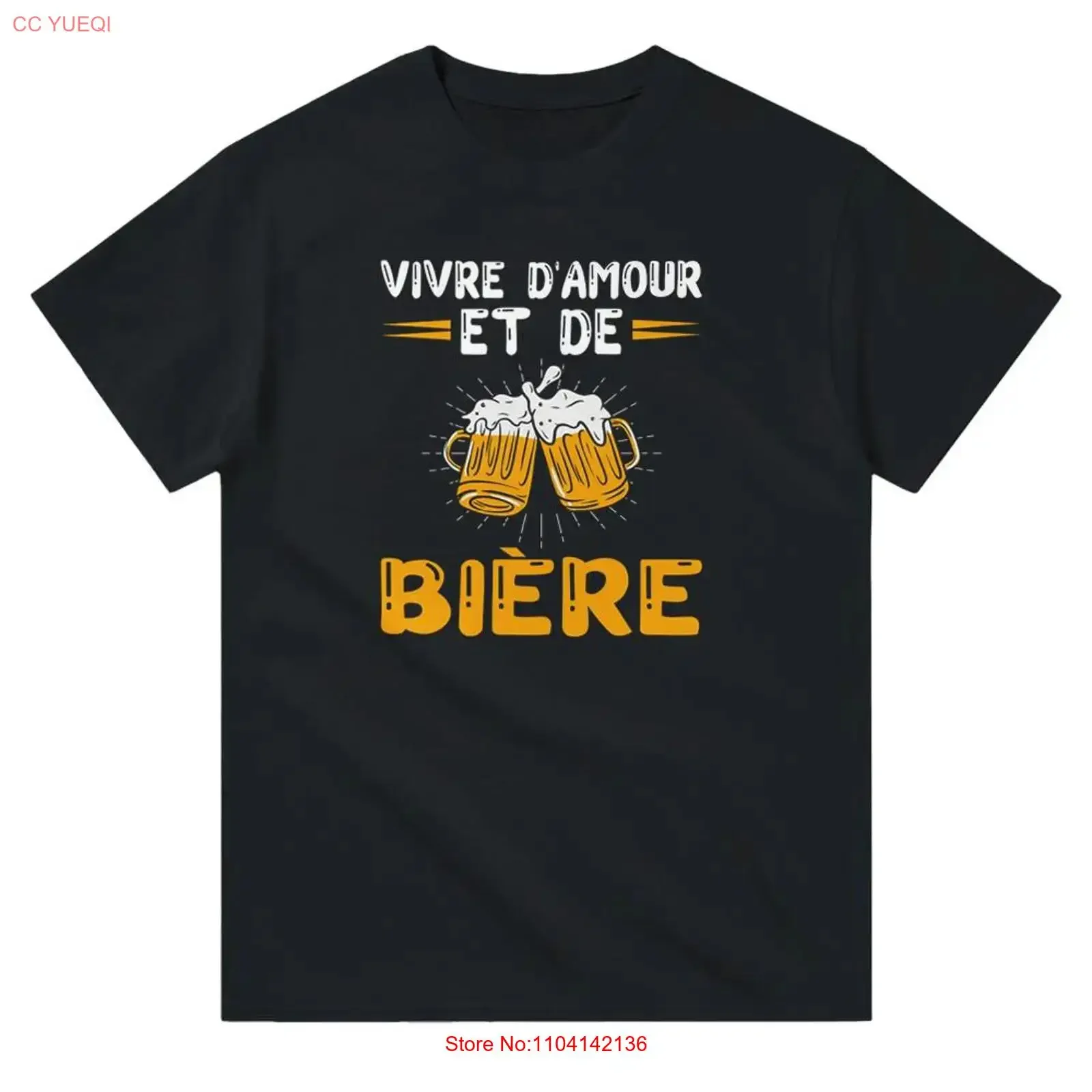 

Live on love and beer T shirt vintage Washed Stretched Versatile homme Top For Everyday Wear Soft Unisex Slightly Casual