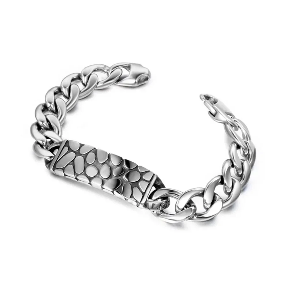 

CHUANGCHENG Trendy Fashion Bracelets Stainless Steel Goose Warm Stone Pattern Cast Men's and Women's Bracelet