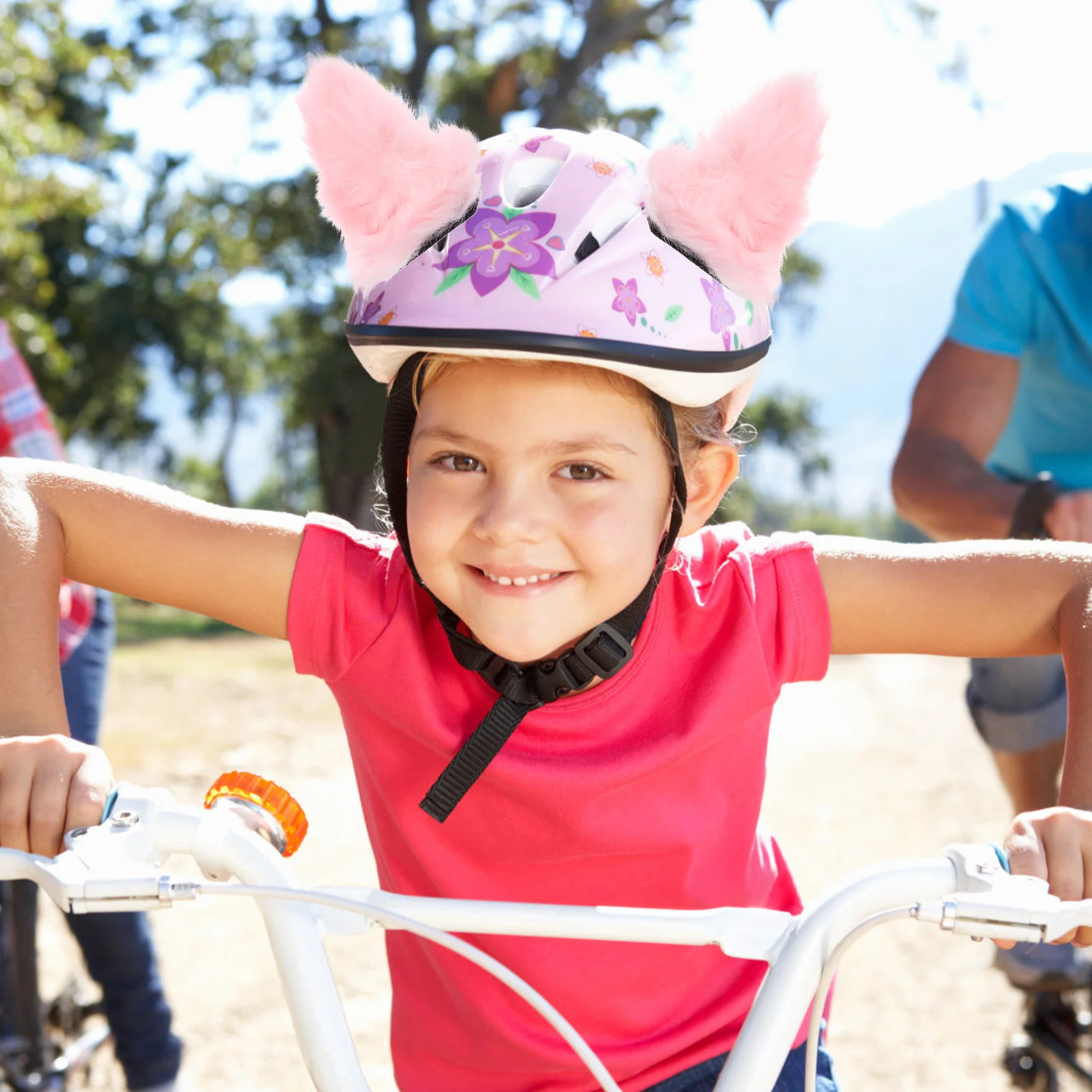 

1Pair Plushless Cat Ear Decor for Motorcycle Eye Catching Adornment Trendy Kitten Ear Attachment Safe Comfortable