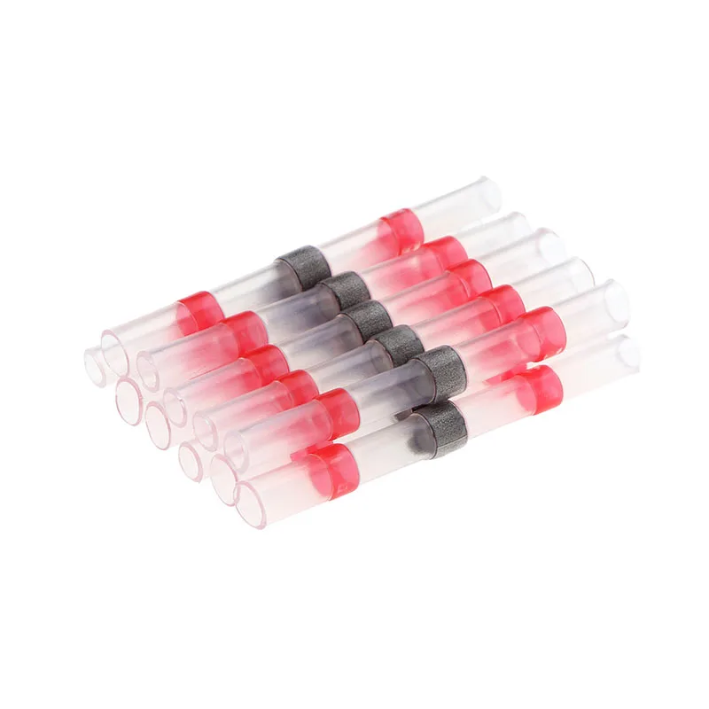 100pcs Solder Seal Wire Connectors Kit Heat Shrink Butt Connectors Waterproof Insulated Wire Terminals Splice