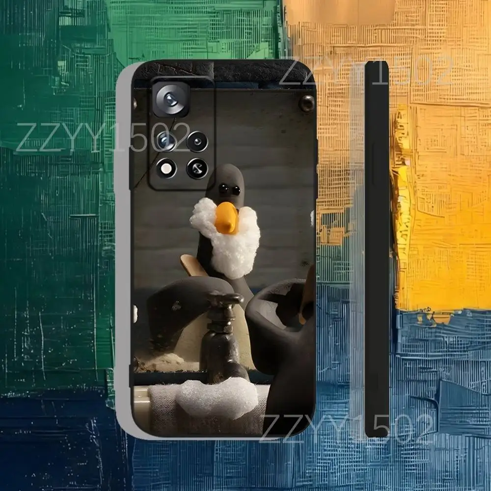 W-WallaceS Penguin Gromit Handyhülle für Samsung S25, S24, Ultra, S20, S30, Plus, S22, S23, Ultra, Plus, 5G Soft Black