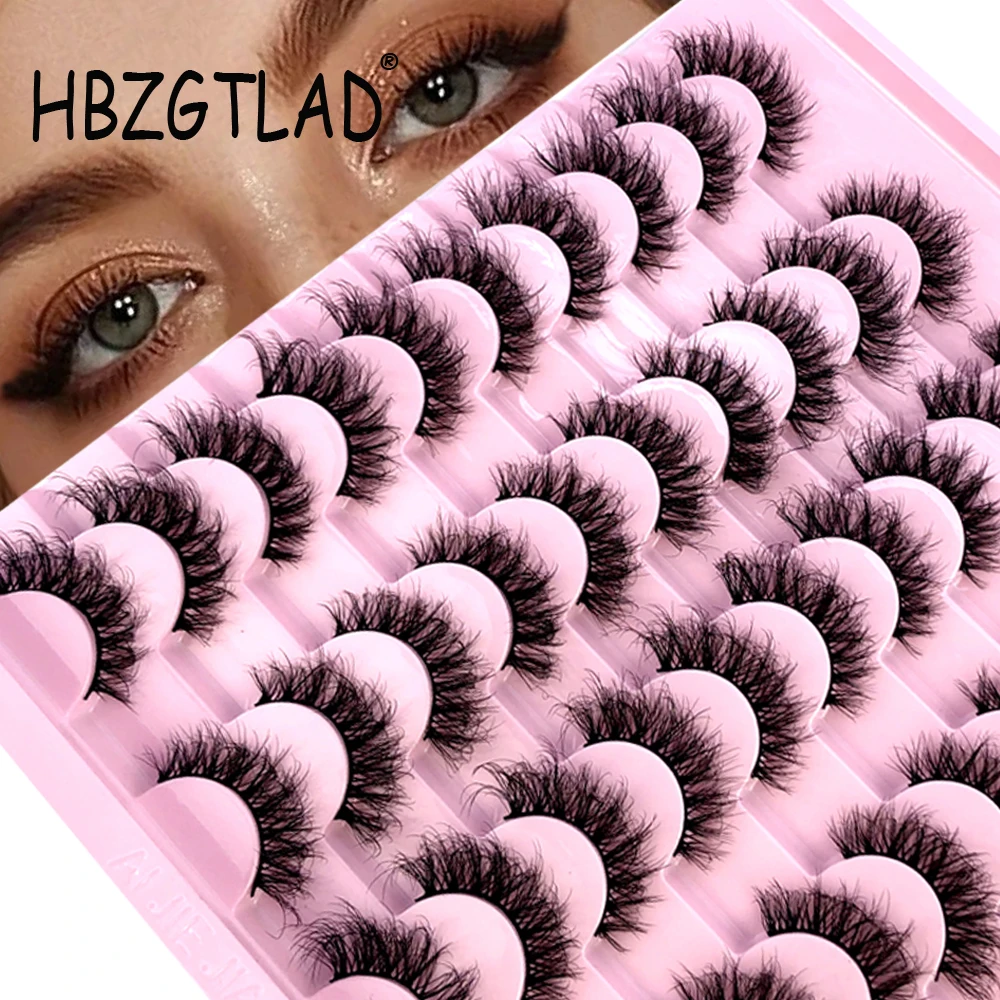 New 20 Pairs Natural False Eyelashes Fake Lashes Long Makeup 3d Mink Lashes Extension Eyelash Mink Eyelashes for Beauty