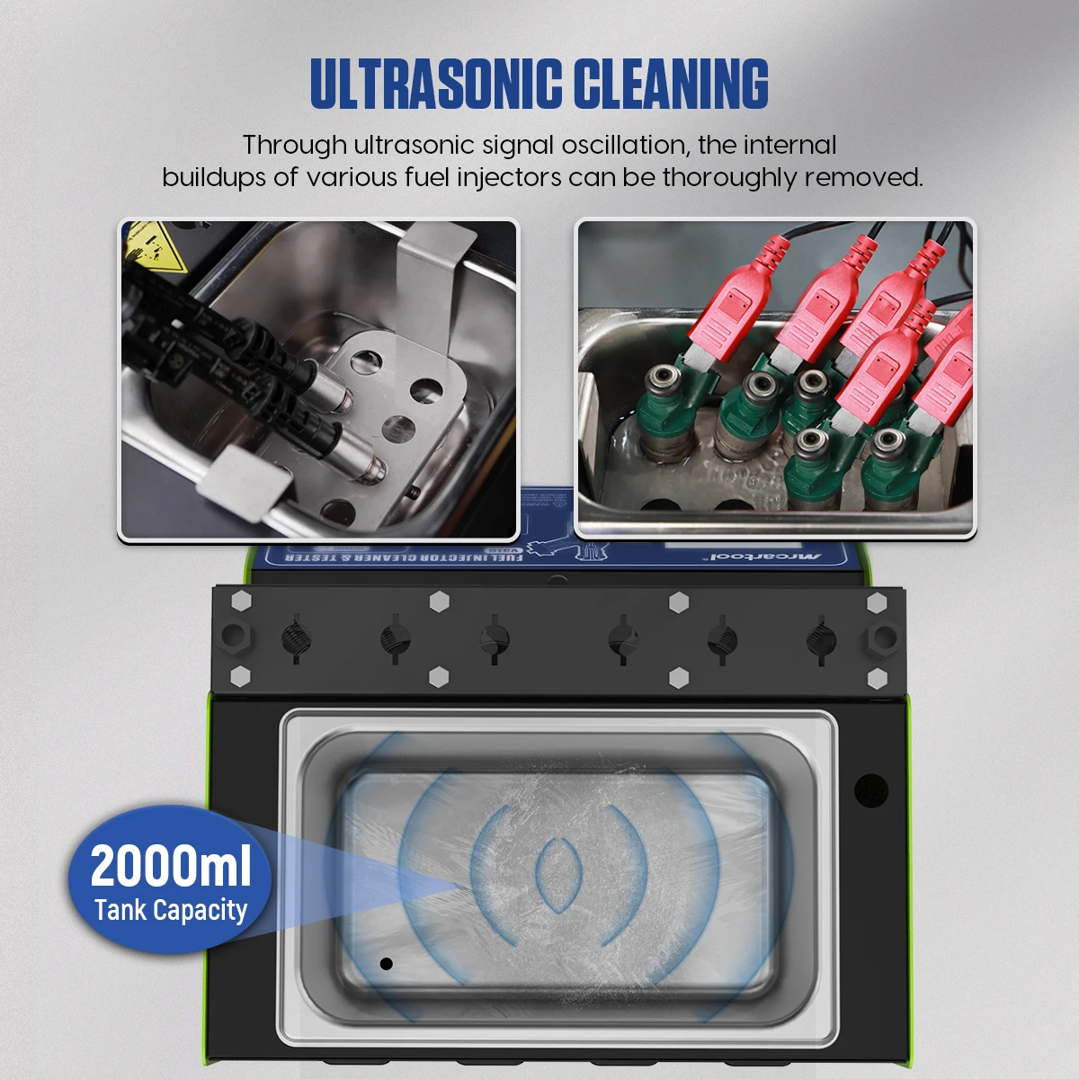 MR CARTOOL Auto GDI Kraftstoffeinspritzungs-Tester und Reinigungsmaschine für 6 Zylinder, Automotive Piezo-Einspritzdüsen-Reiniger V310 PK AUTOOL CT400 – Detail 7