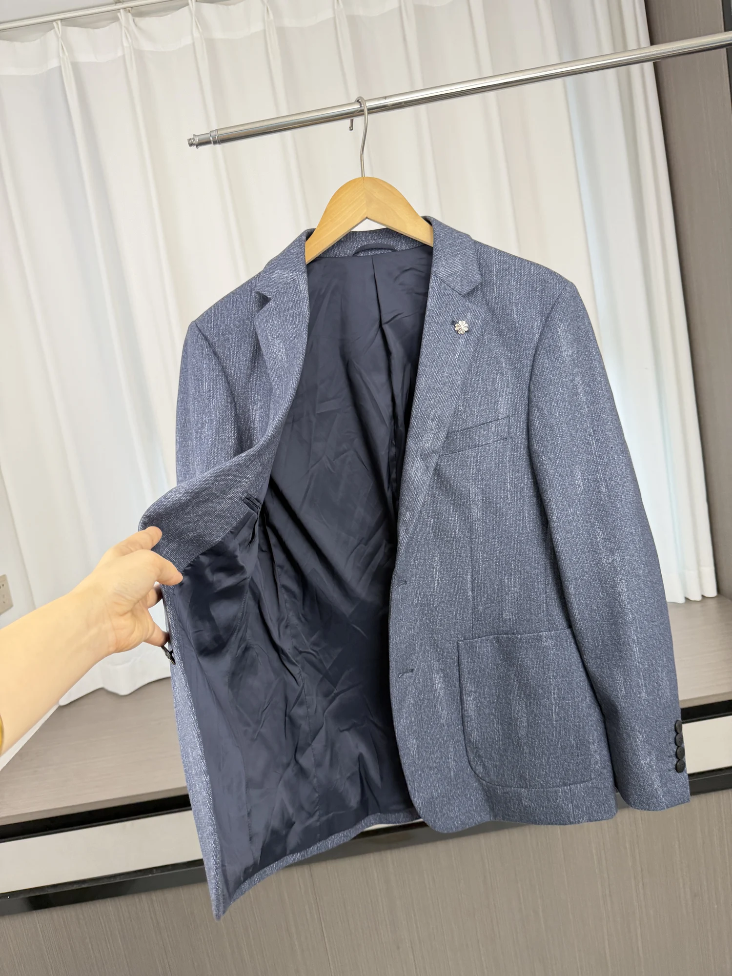 Comfortable Casual Men's Business Suit Elastic Brushed Fashion Urban Style Single-breasted Autumn Coat Standard Fit Online Ex...
