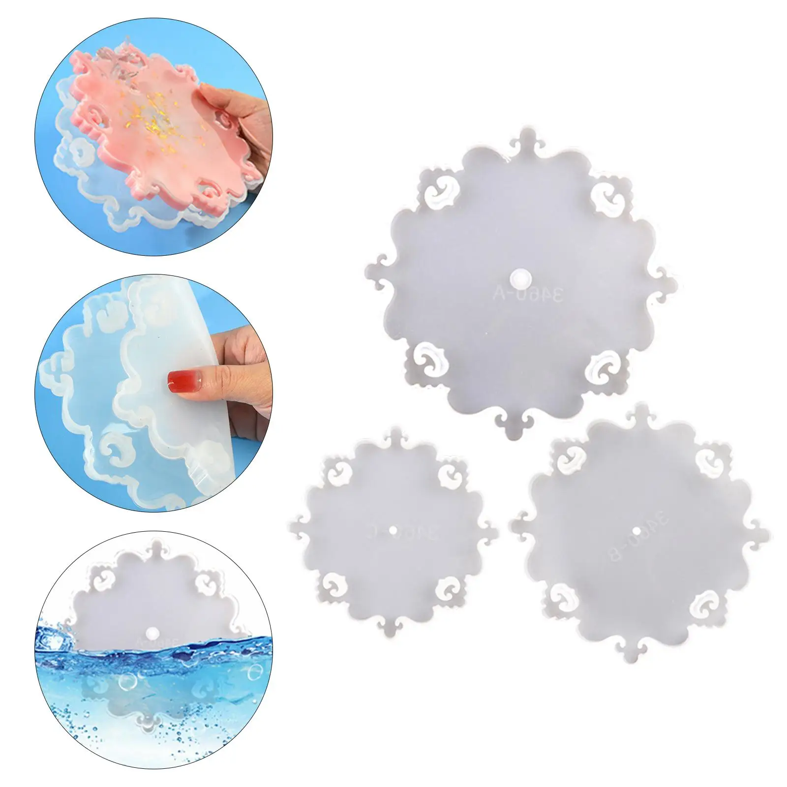 3 Layer Silicone Fruit Tray Resin Casting Crafts DIY Handmade