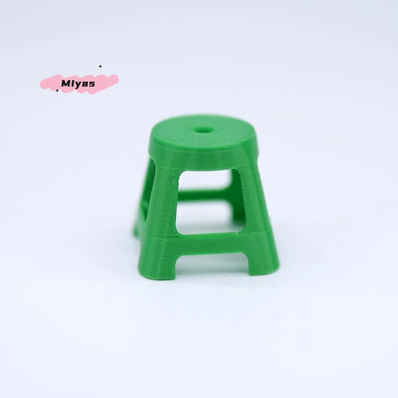 5 個ミニチュアプラスチックスツール小さな椅子モデルセット 1/12 スケールドールハウス家具ドールハウスの装飾ごっこ遊びおもちゃ