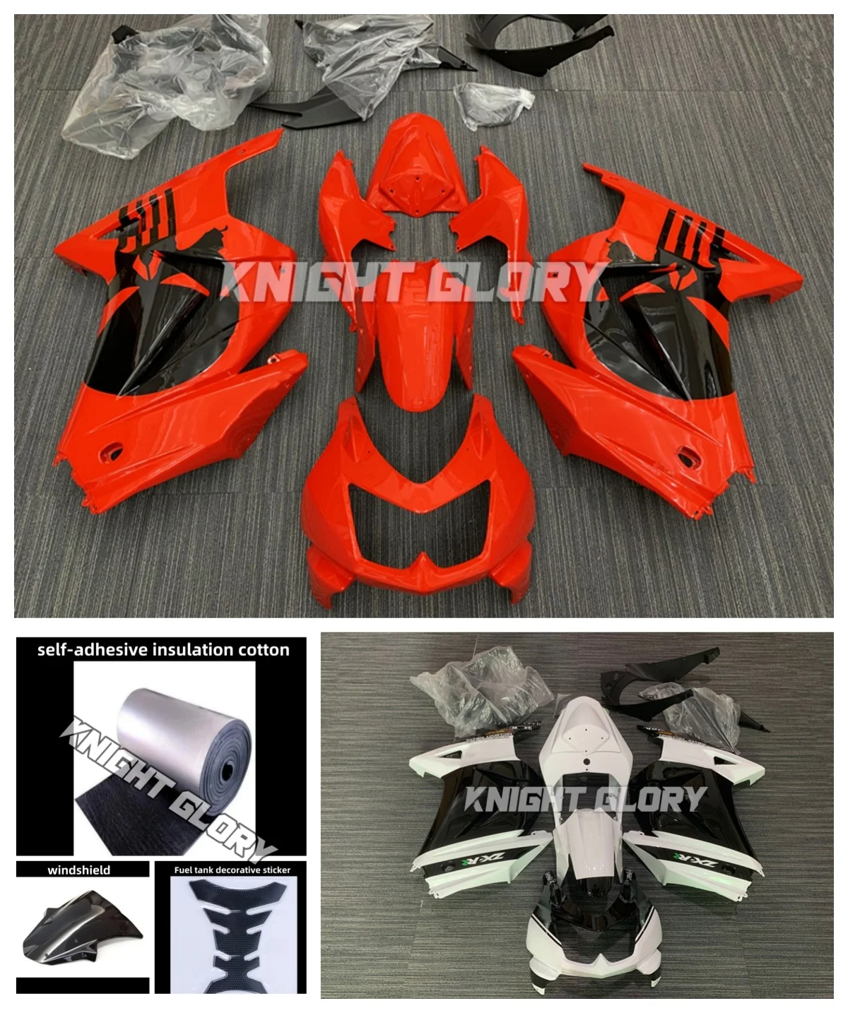 

New Injection Molding Fairings Kits Fit For Ninja 250 EX 250 2008 2009 2010 2011 2012 Bodywork Set
