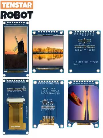 Display Module 1.54 1.69 1.9 Inch All Color Full View HD IPS TFT Screen SPI Interface ST7789 Controller For Arduino
