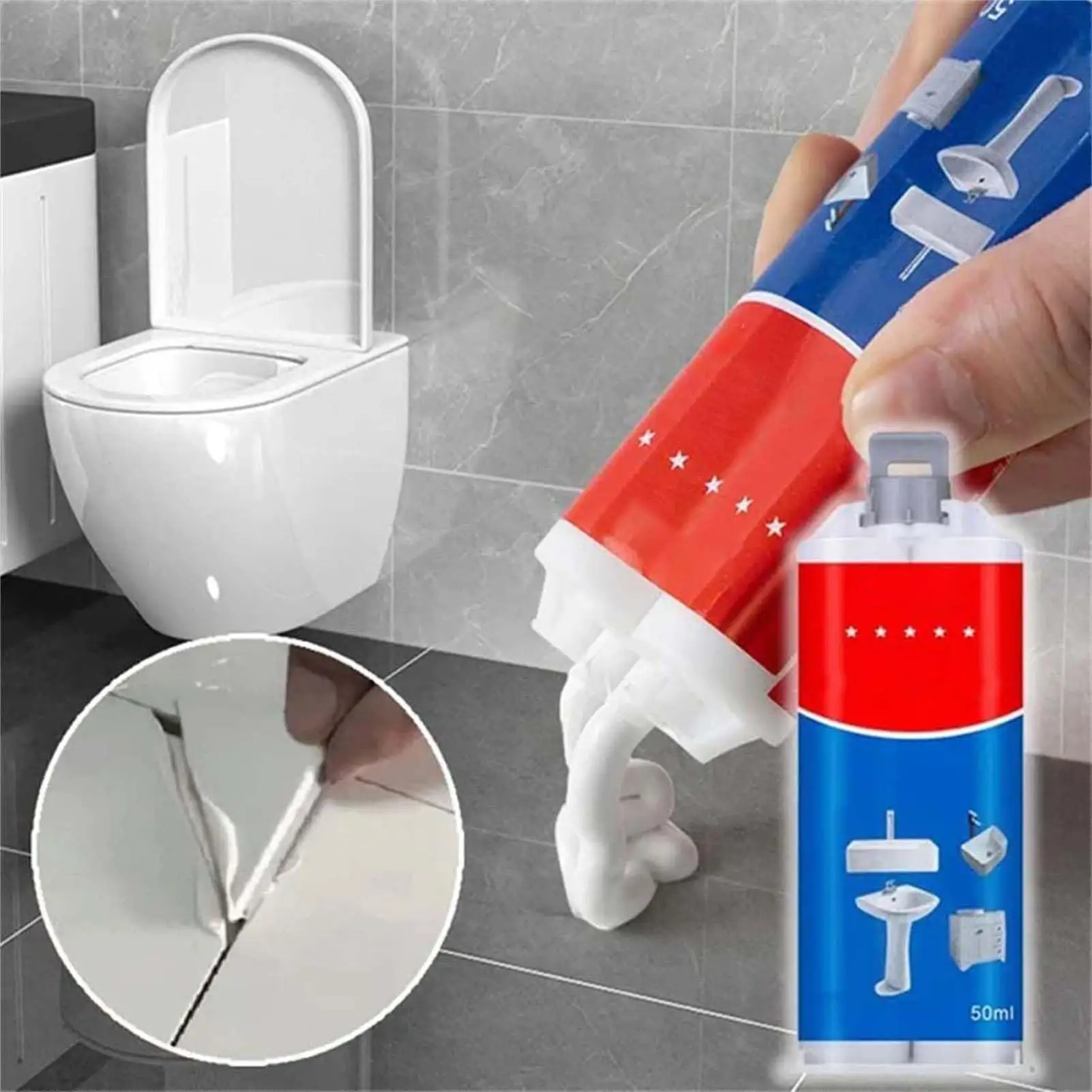 Tile And Ceramic Glaze Repair Paste Fix Tub Chips And Sink Cracks With Super Adhesion For Porcelain Ceramic Enamel