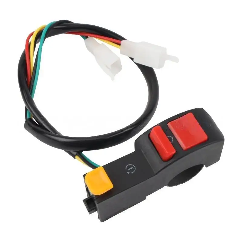 1pc Waterproof Motorcycle Electric Start Stop Kill Switch Durable Ignition Button for ATV Dirt Bike Quad Riding