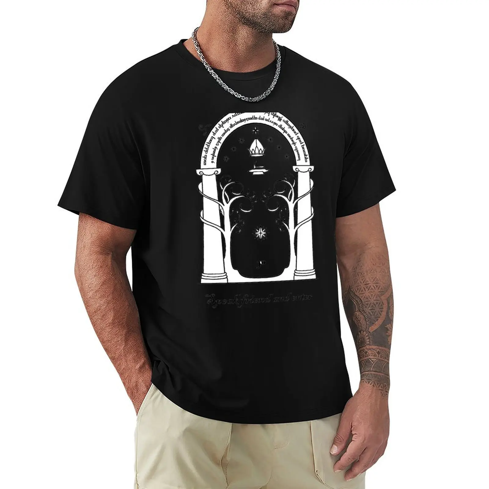 

Door of Moria T-Shirt graphic shirts vintage clothes anime figures t shirt men