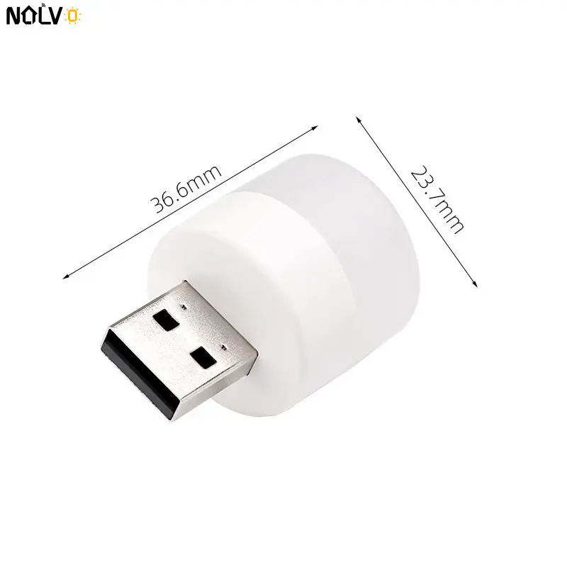 Usb Stekker Lamp Mini Nachtlampje Computer Mobiel Vermogen Opladen Kleine Boeklampen Led Oogbescherming Vierkant Leeslampje