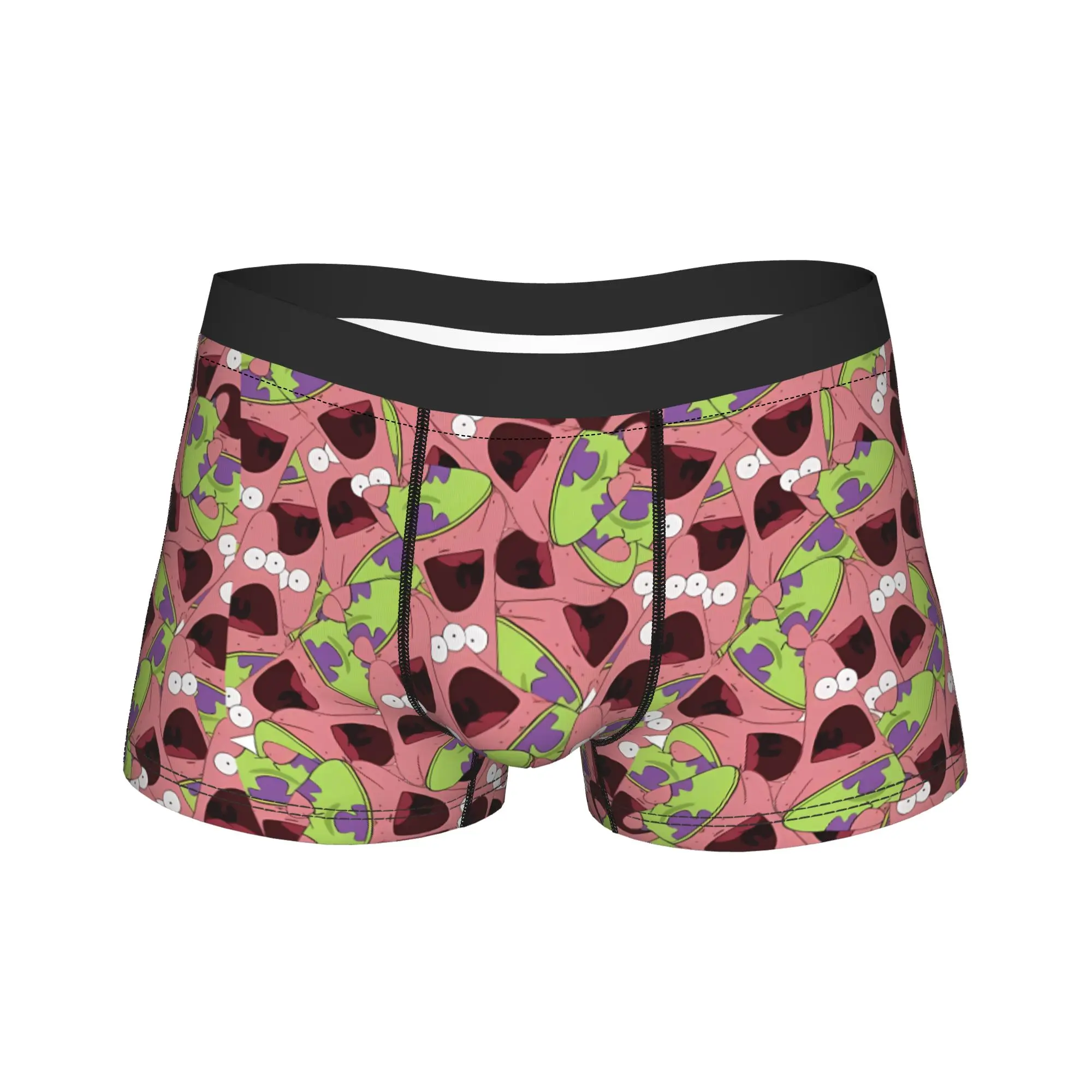 SpongeBobs Purple Patrick Dot Texture Boxershorts  Pouch Underwear Hot Sale Boxer Brief Comfortable Males Underpants Plus Size