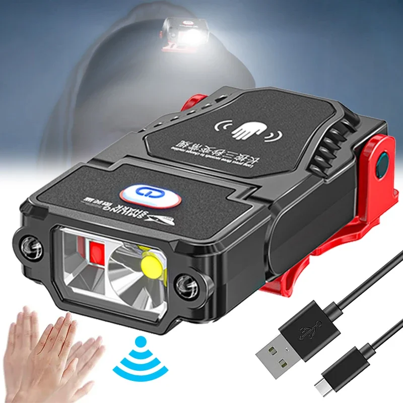 Mini Sensor LED Scheinwerfer Einstellbare Winkel Hut Kappe Clip Lichter Wasserdichte USB Aufladbare Lampe Outdoor Camping Angeln Scheinwerfer – Detail 1