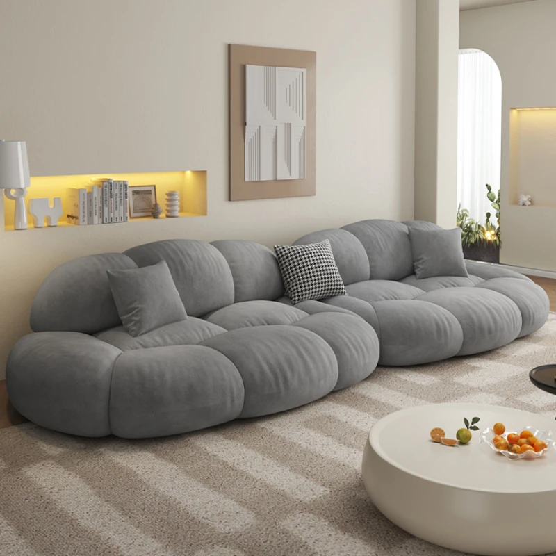 Sofa desainer Cloud Modern gaya krim, furnitur ruang tamu unik lembut Divani Da Soggiorno