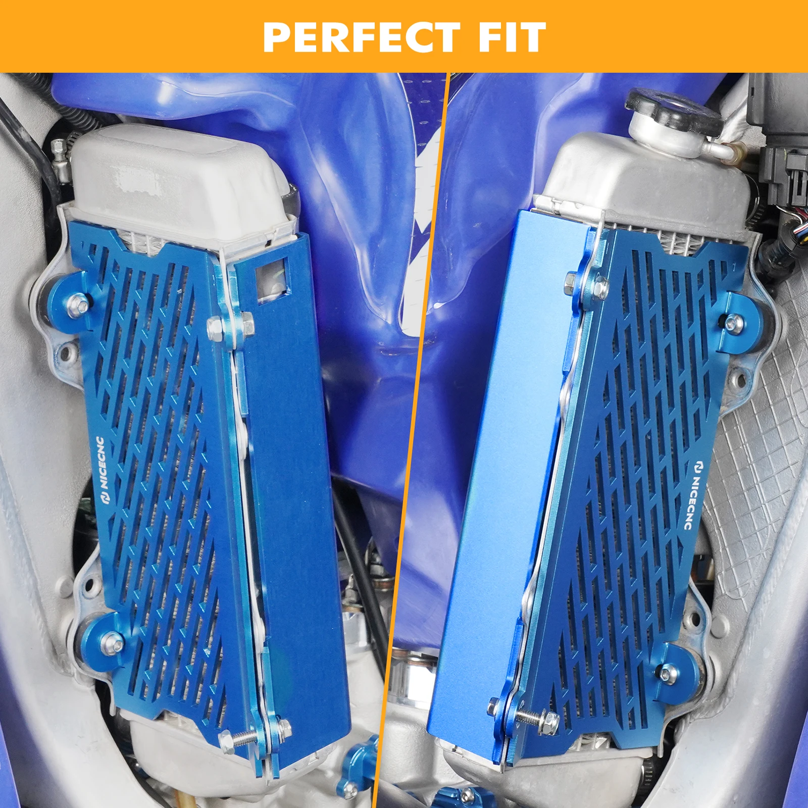 For Yamaha YZ250 2002-2024 YZ250X 2016-2023 2022 YZ 250 250X Engine Oil Cooler Radiator Guard Cover Protector NiceCNC Motocross